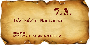 Tékár Marianna névjegykártya